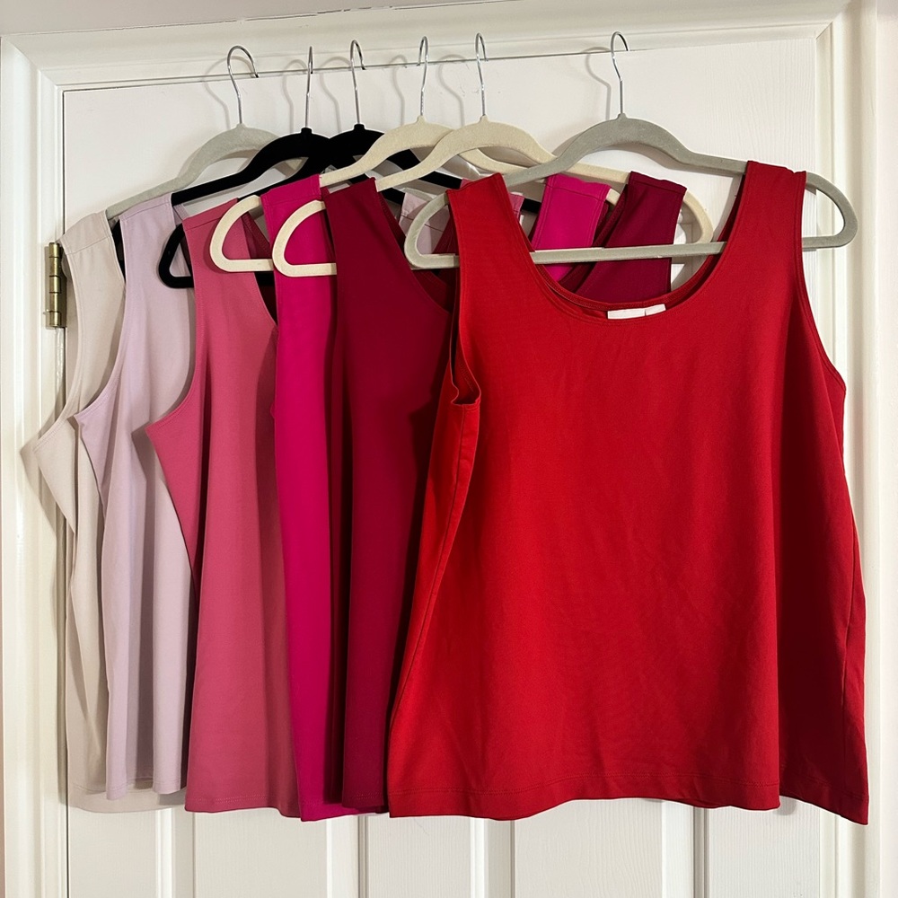 Chico’s Tank Tops in Pinks/Reds
